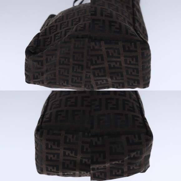 FENDI Zucchino Canvas Tote Bag Brown - Picture 10 of 13